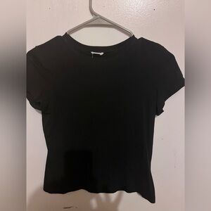 Cotton On Black Fitted Cap Sleeve Tee